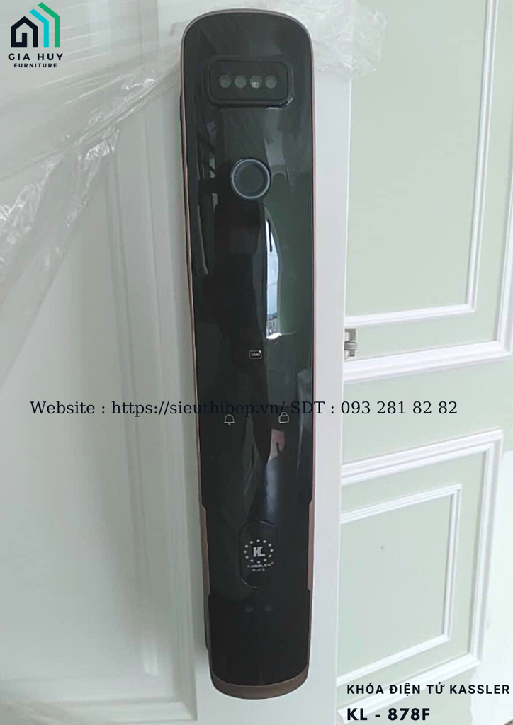 Khóa điện tử Kassler KL - 878F APP mở khóa bằng FACE ID 3D thông minh
