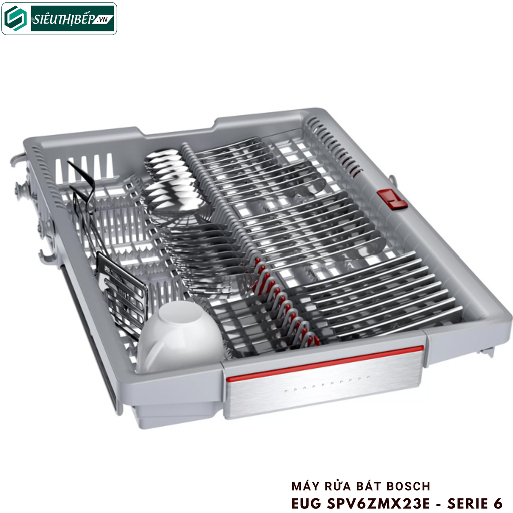 Máy rửa bát Bosch EUG SPV6ZMX23E - Serie 6 (Âm toàn phần - 10 bộ bát đĩa Châu ÂU)