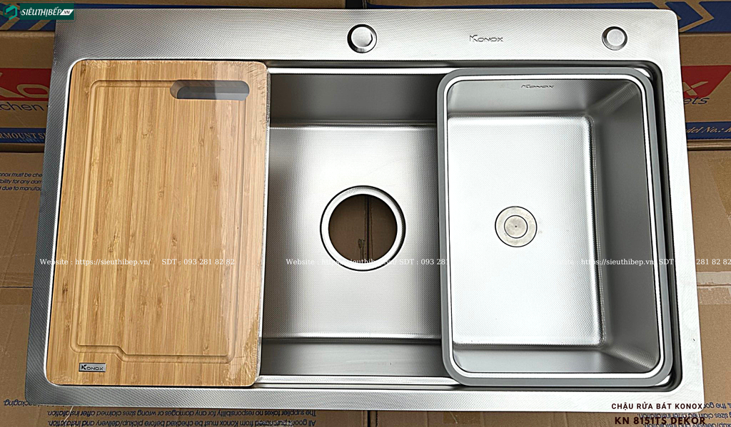 Chậu rửa bát inox Konox KN 8151TS Dekor - Basic (1 hộc - lắp dương)