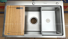 Chậu rửa bát inox Konox KN 8151TS Dekor - Basic (1 hộc - lắp dương)