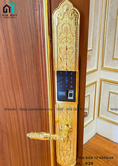 Khóa điện tử Kassler KL - 929 (Khóa vân tay tân cổ điển - Hợp kim, mạ vàng 24K)