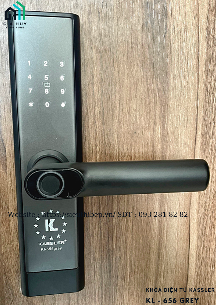 Khóa điện tử Kassler KL - 656 COPPER / KL - 656 GREY mở khóa bằng APP Bluetooth thông minh
