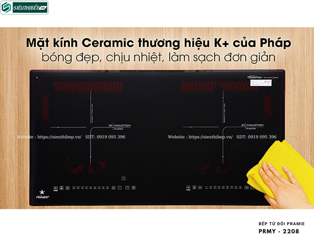 Bếp từ đôi Pramie PRMY - 2208 (Made in Malaysia)