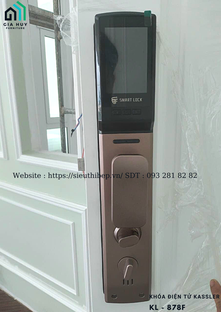 Khóa điện tử Kassler KL - 878F APP mở khóa bằng FACE ID 3D thông minh