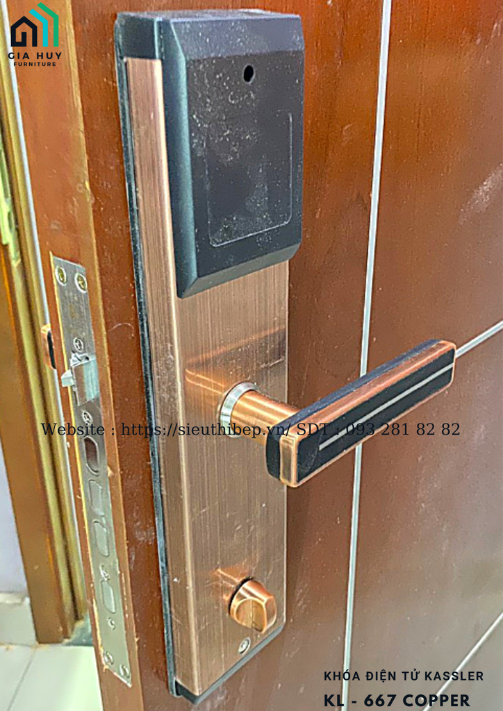 Khóa điện tử Kassler KL - 667 COPPER / KL - 667 SILVER (Thép phủ Nano cao cấp)