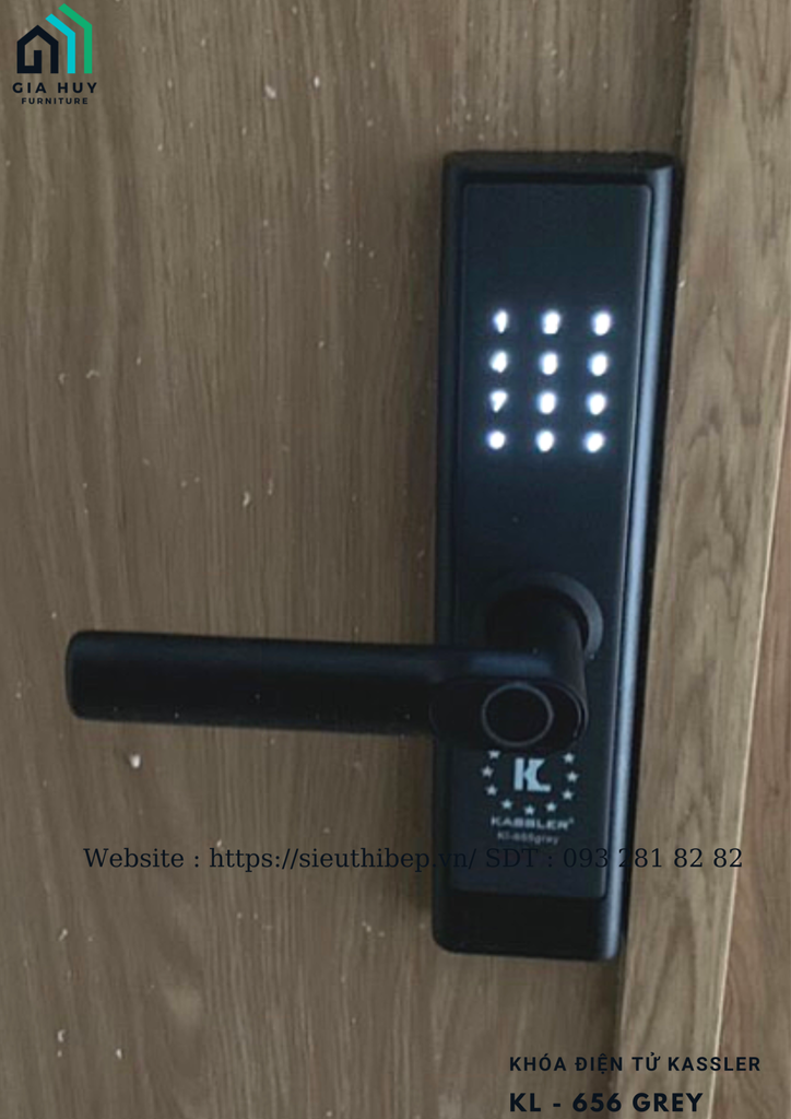 Khóa điện tử Kassler KL - 656 COPPER / KL - 656 GREY mở khóa bằng APP Bluetooth thông minh