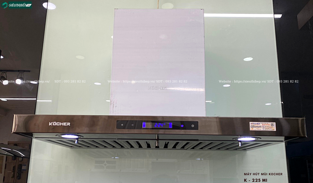 Máy hút mùi Kocher K - 225 MI (Áp tường, chữ T - Made in Malaysia)