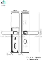 Khóa điện tử Bosch ID 30BK / ID 30KB (Mở khóa bằng APP Wifi thông minh)