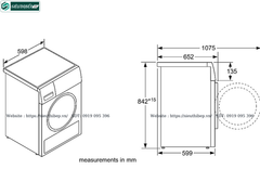 Máy sấy tụ hơi Bosch HMH WTN84201MY - Serie 4 (8Kg)