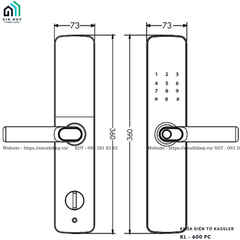 Khóa điện tử Kassler KL - 600 PC Mở khóa bằng APP điện thoại thông minh