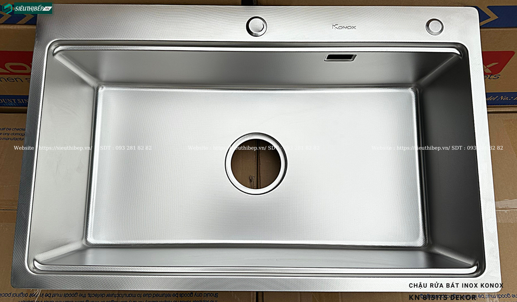 Chậu rửa bát inox Konox KN 8151TS Dekor - Basic (1 hộc - lắp dương)
