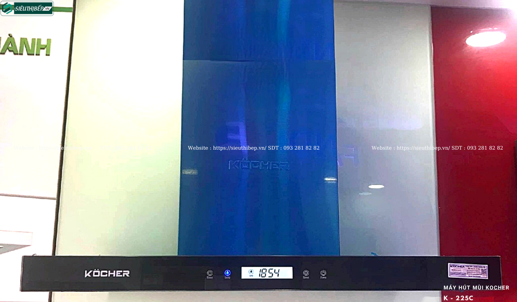 Máy hút mùi Kocher K - 225C (Áp tường, chữ T - Made in Malaysia)