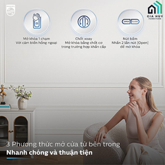 Khóa điện tử Philips Alpha - V - 5HWS (Mở cửa bằng APP Wifi thông minh)