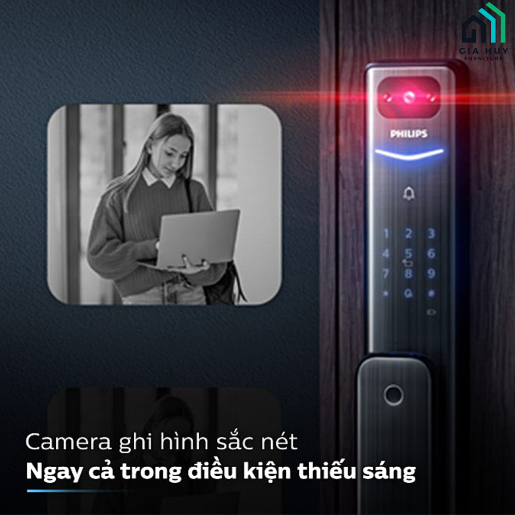 Khóa điện tử Philips Alpha - V - 5HWS (Mở cửa bằng APP Wifi thông minh)