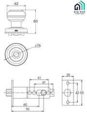 Khóa vân tay Demax SL106 SV / SL106 BL (Dùng cho cửa phòng - Mở khóa bằng Bluetooth thông minh)