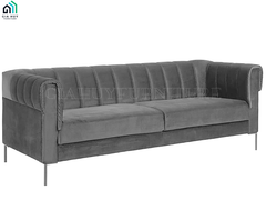 Bộ Sofa SAGA (3 chỗ - Vải Vic, Màu Xám Đậm)