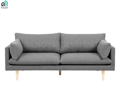 Bộ Sofa SUNDERLAND (3 chỗ - Vải Malmo / Da Santos / Vải Portland , Màu Xám Nhạt)