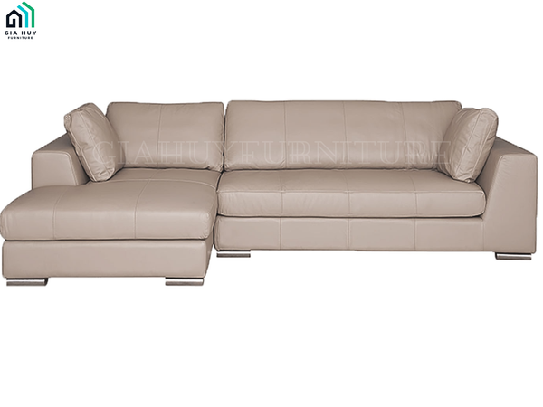 Bộ Sofa AMERIA (Góc trái - Da Bò, Màu kem)