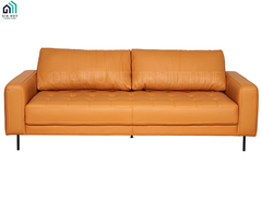 Bộ Sofa ROUGE (3 chỗ - Da Santos, Màu Đen / Màu Caramel)