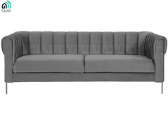 Bộ Sofa SAGA (3 chỗ - Vải Vic, Màu Xám Đậm)