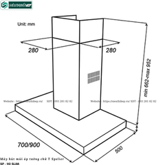 Máy hút mùi Spelier SP - 110 Slim (Áp tường - Chữ T)