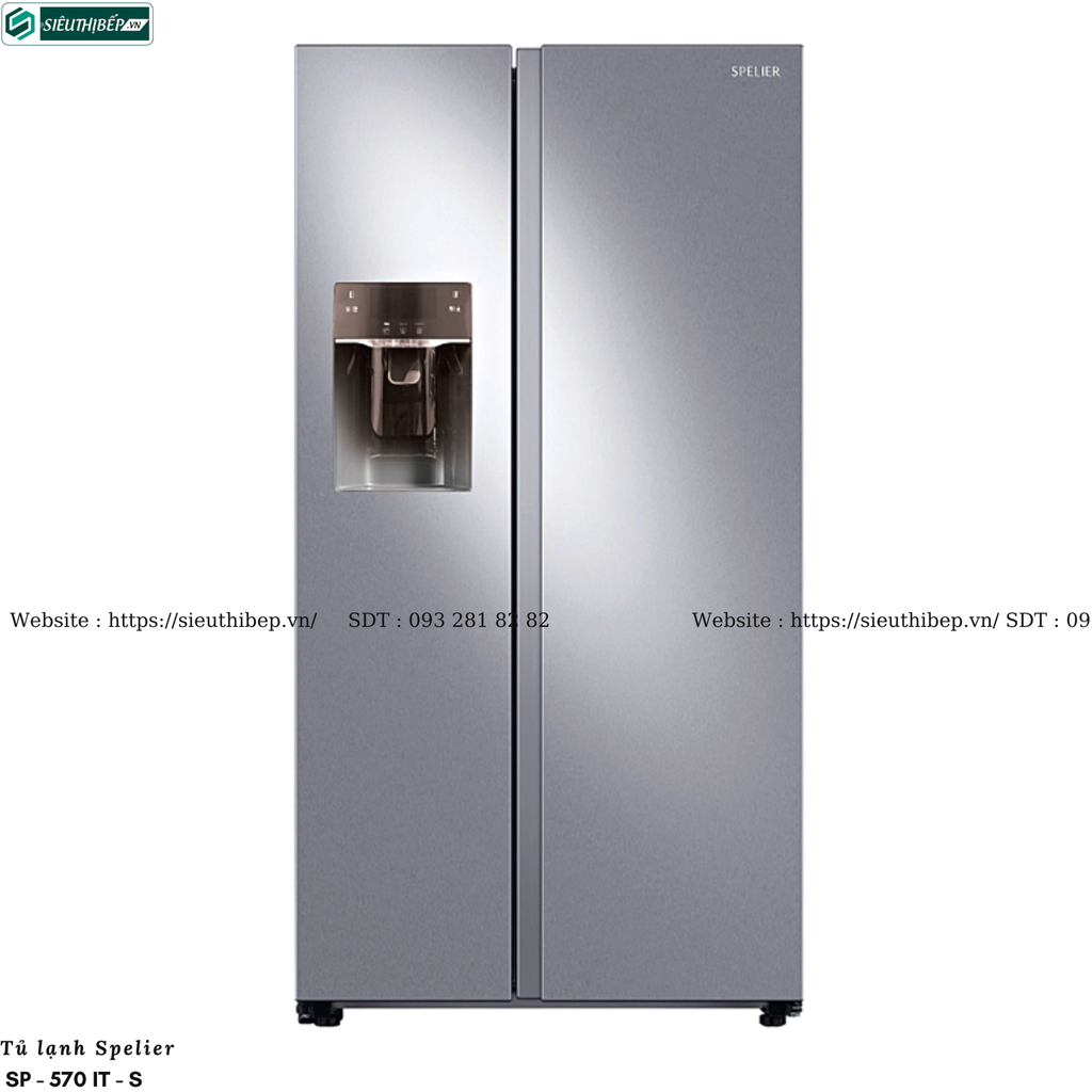 Tủ lạnh Spelier SP - 570 IT - S / SP - 570 IT - B (Side by side 2 cánh - 547 Lít)