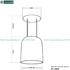 Máy hút mùi Spelier SP - 850G (Đảo - Treo độc lập)