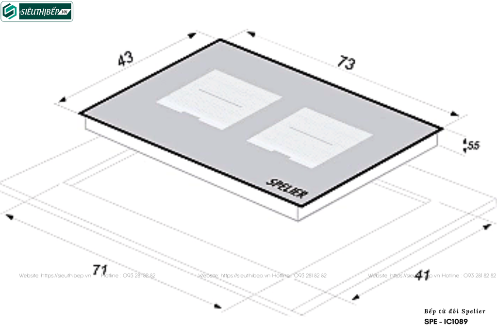 Bếp từ đôi Spelier SPE - IC1089 (Made in Germany)