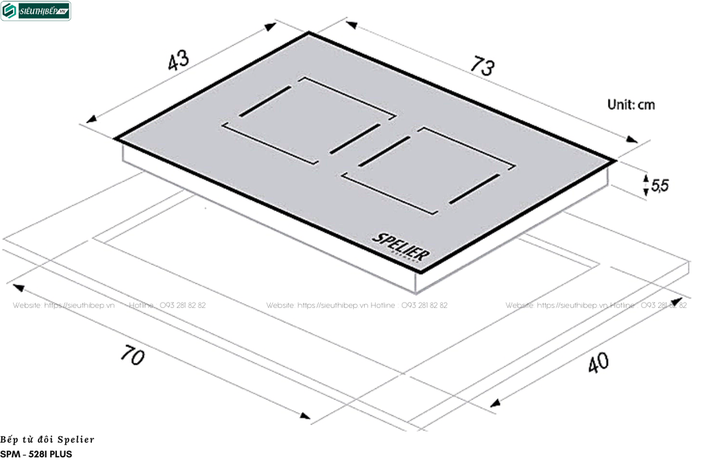 Bếp từ đôi Spelier SPM - 528I PLUS (Made in Malaysia)