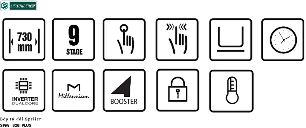 Bếp từ đôi Spelier SPM - 828I PLUS (Made in Malaysia)