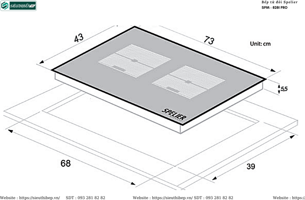 Bếp từ đôi Spelier SPM - 828I PRO (Made in Malaysia)