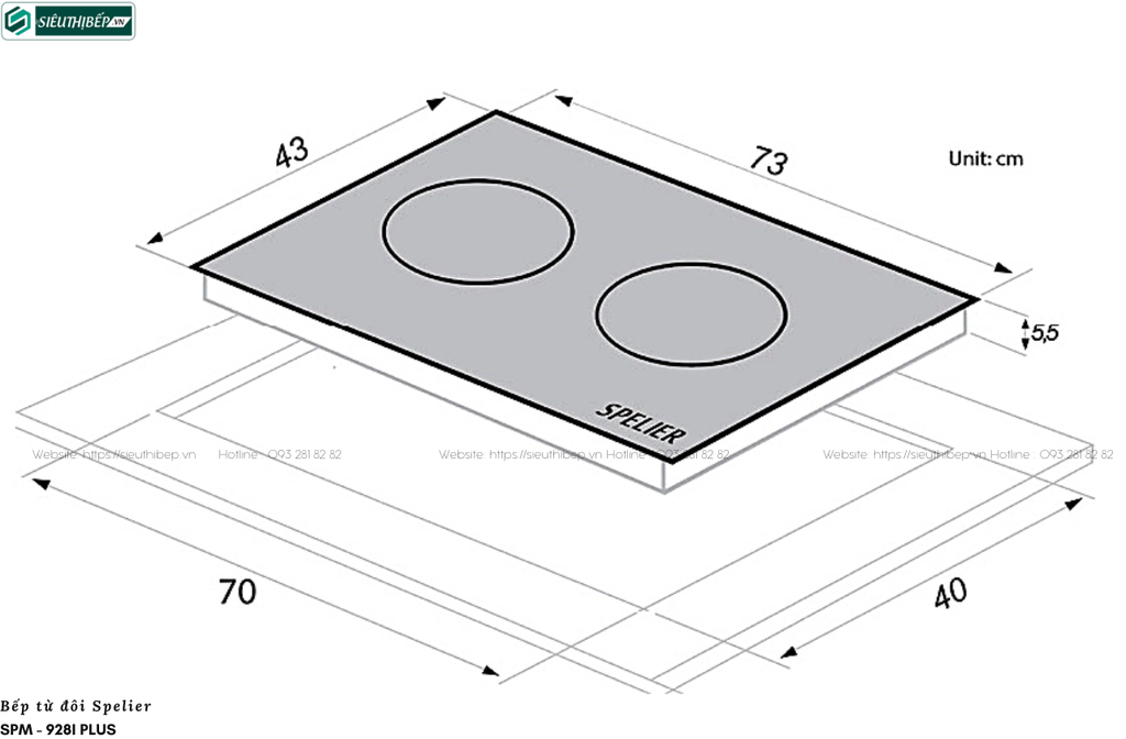 Bếp từ đôi Spelier SPM - 928I PLUS (Made in Malaysia)