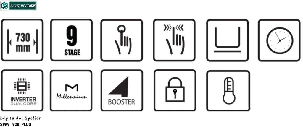Bếp từ đôi Spelier SPM - 928I PLUS (Made in Malaysia)
