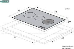 Bếp kết hợp Spelier SPM - 938H Plus (3 vùng nấu - Made in Malaysia)