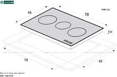Bếp từ Spelier SPM - 938I PLUS (3 vùng nấu - Made in Malaysia)