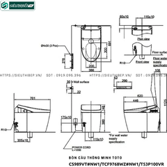 Bồn cầu thông minh TOTO CS989VT#NW1/TCF9768WZ#NW1/T53P100VR - NEOREST RH (220V)