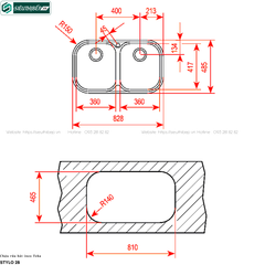 Chậu rửa bát Teka STYLO 2B (Inox 2 hộc rửa - Made in Spain)