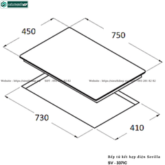 Bếp kết hợp Sevilla SV - 337IC (3 vùng nấu - Double Inverter tiết kiệm điện)