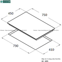 Bếp từ Sevilla SV - 337II (3 vùng nấu - Double inverter tiết kiệm điện)