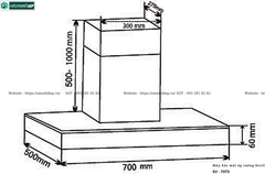 Máy hút mùi Sevilla SV - 70T3 (Áp tường - Chữ T)