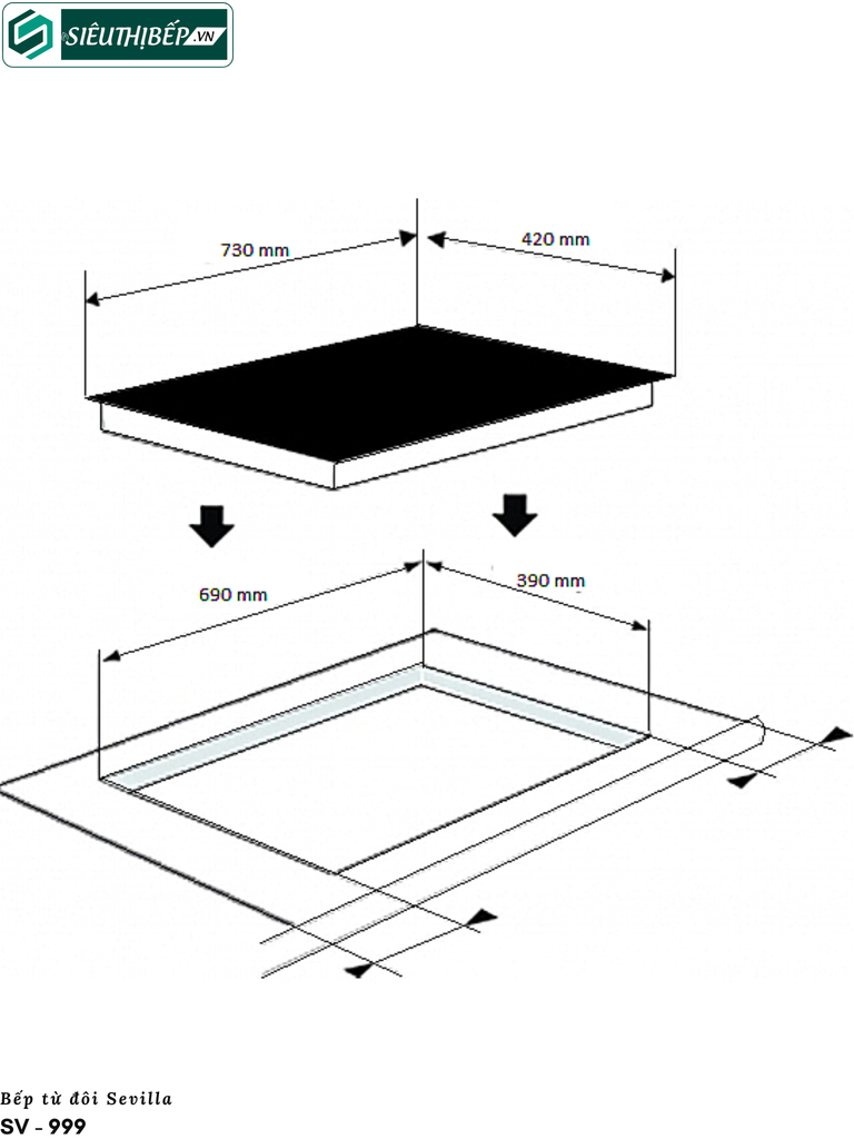 Bếp từ đôi Sevilla SV - 999 (Double Inverter tiết kiệm điện năng)