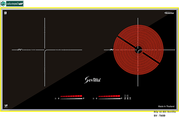 Bếp từ kết hợp điện Sevilla SV - T60D Inverter tiết kiệm điện