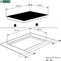 Bếp từ đôi Sevilla SV - Y19 (Công nghệ Double Inverter tiết kiệm điện)