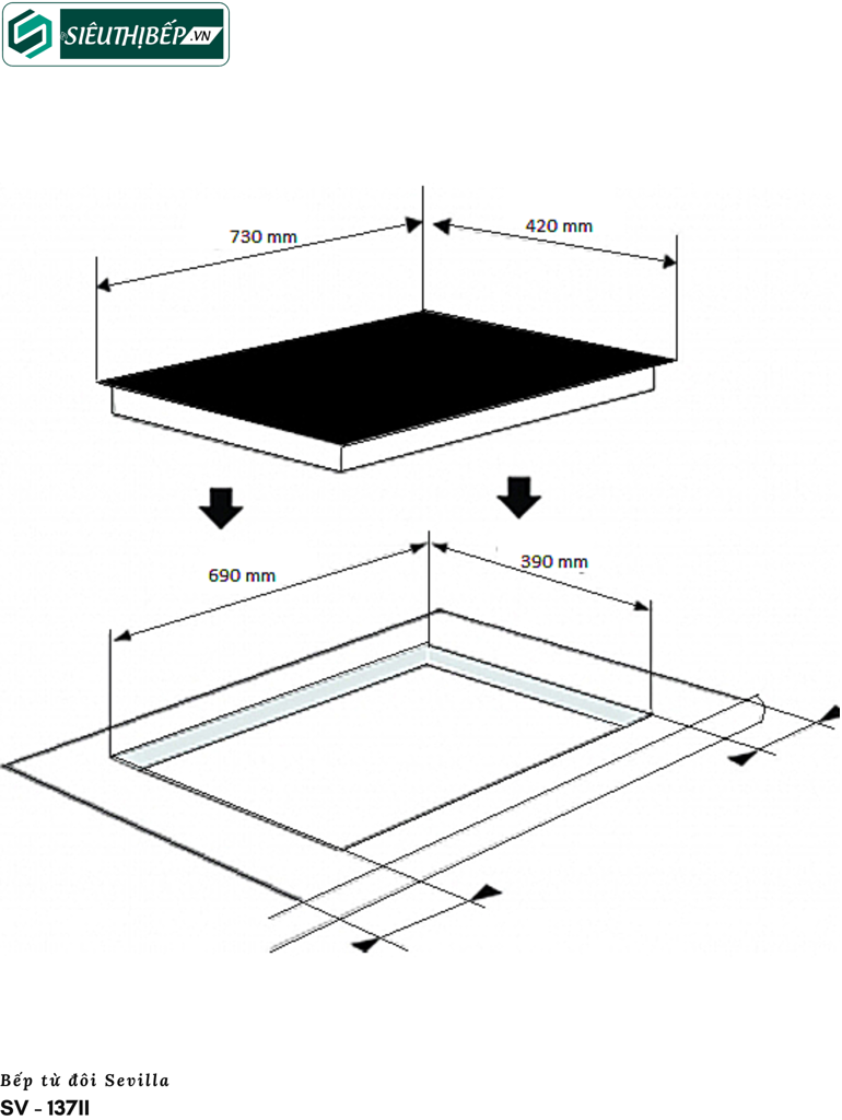 Bếp từ đôi Sevilla SV - 137II (Inverter tiết kiệm điện)