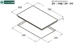 Bếp từ đôi Sevilla SV - T48/ SV -T11 Inverter tiết kiệm điện