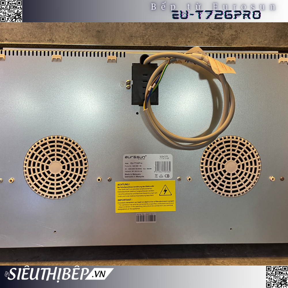 Bếp từ đôi Eurosun EU - T726PRO Inverter tiết kiệm điện