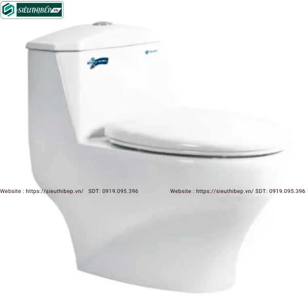 Bồn cầu 1 khối Thiên Thanh PLANET CK38 (2 nút nhấn xả)