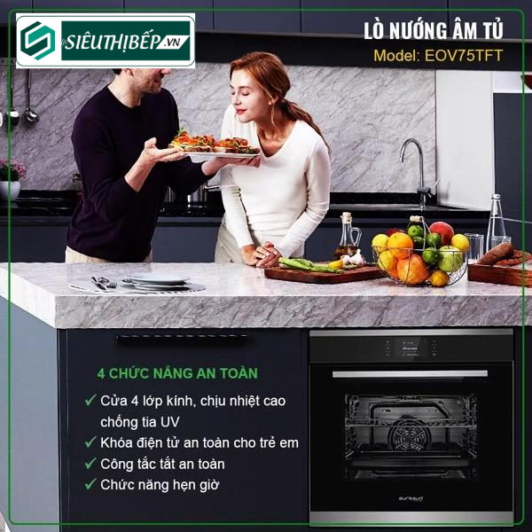 Lò nướng Eurosun EOV75TFT (78 Lít - Âm tủ)