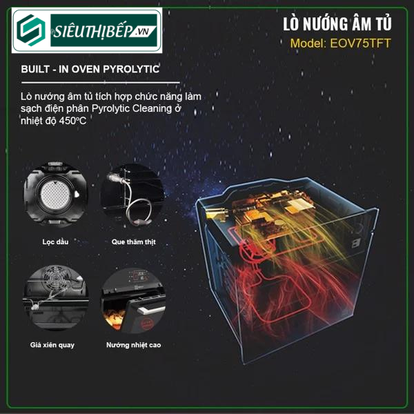 Lò nướng Eurosun EOV75TFT (78 Lít - Âm tủ)