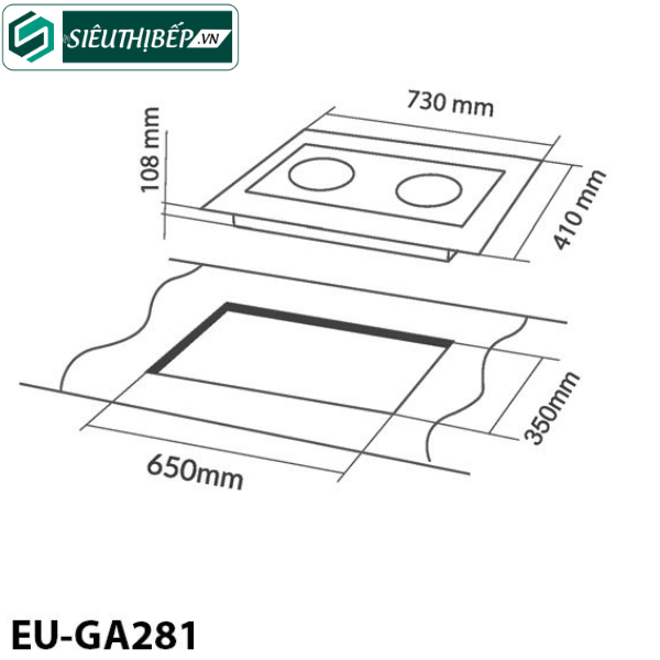 Bếp gas đôi Eurosun EU - GA281